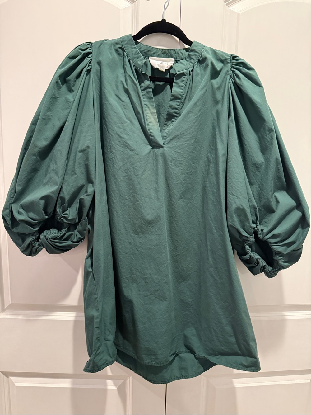 Pomander Place by Tuckernuck Hunter Green Astrid Mini Dress size L 100% Cotton
